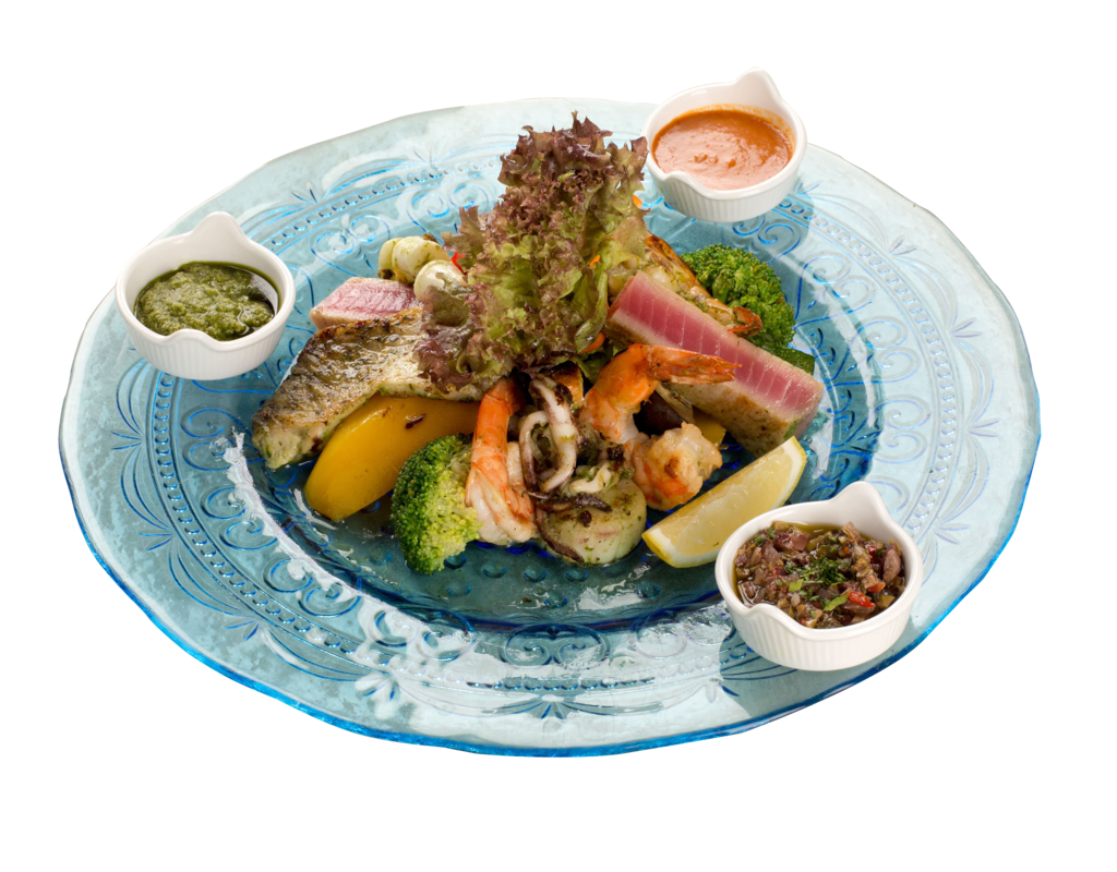 Mixed grilled fish m470 L780@2x - iO Osteria Bangkok - Best Italian Restaurant Bangkok